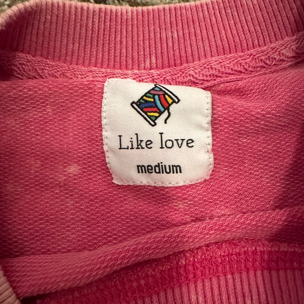 Pink Crew Neck Long Sleeve Sweatshirt - Picture 3 of 3